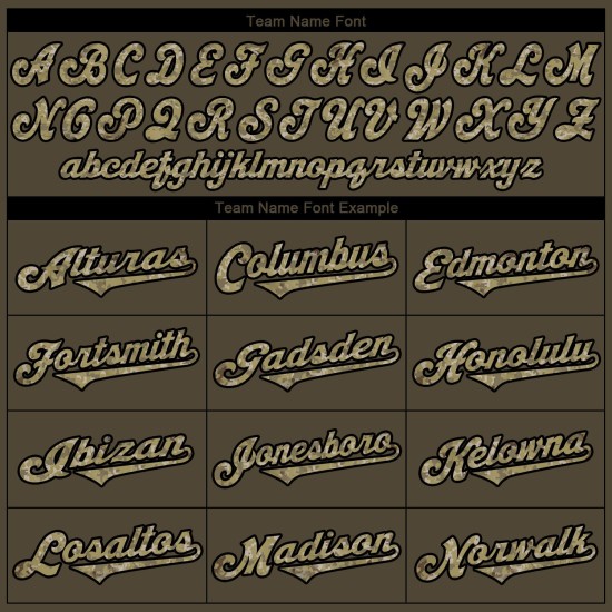 Baseball Camo-Schwarz Olive To Service Jersey Salute Authentic Custom