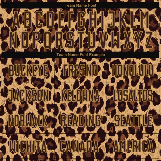 Uniform Fußballtrikot Braun Braun-Old Sublimation Custom Gold Leopard