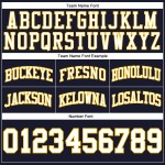 Basketball Throwback Navy Authentic Shorts Custom Weiß-Gold