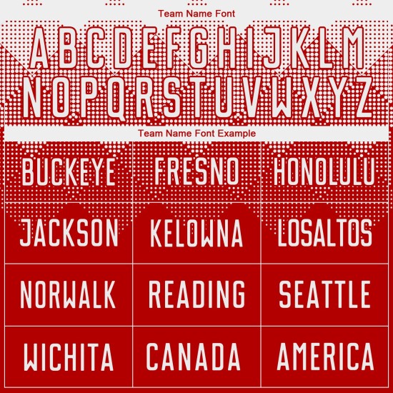 Fußballtrikot Uniform Rot Weiß Benutzerdefinierte Sublimation