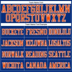 Trikot Fußball Orange-Weiß Royal Mesh Custom Authentic Trikot Fußball Orange-Weiß Royal Mesh Custom Authentic