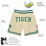 Shorts Creme Kelly Grün-Weiß Authentic Basketball Throwback Custom
