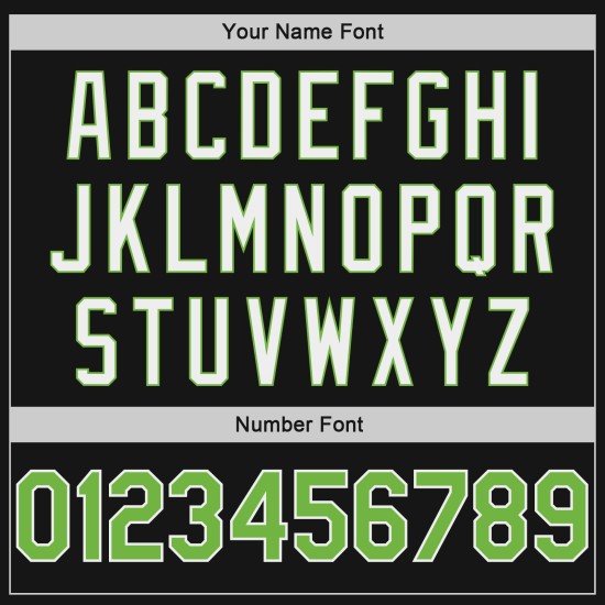 Authentisches Throwback Grün-Weiß Basketball Schwarzes Trikot Custom Neon Authentisches Throwback Grün-Weiß Basketball Schwarzes Trikot Custom Neon