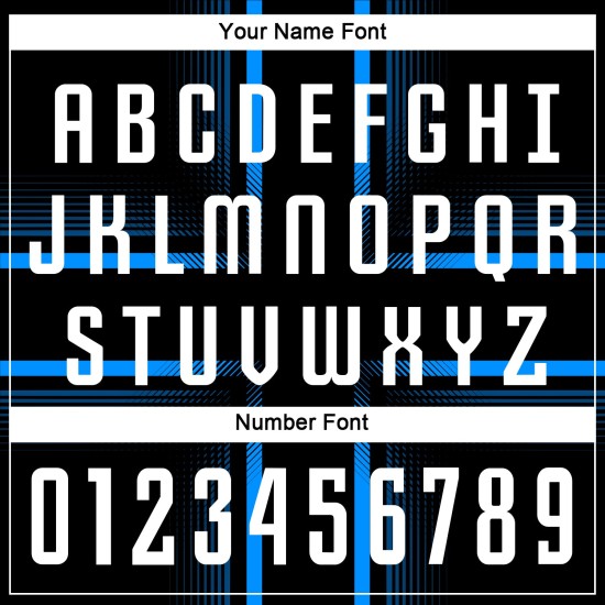 Custom Jersey Uniform Schwarz Sublimation Fußball Weiß-Hellblau