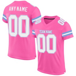 Jersey Authentic Blau Rosa Mesh Custom Fußball Weiß-Licht
