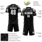 Fußball Custom Weiß-Camo Sublimation Jersey Uniform Schwarz