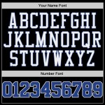 Benutzerdefiniertes Royal-Weiß Throwback Basketballtrikot Authentic Black Benutzerdefiniertes Royal-Weiß Throwback Basketballtrikot Authentic Black