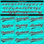 Schwarz-Weiß Muster Teal 3D Softball Unisex Jersey Zwei-Knopf Custom Schwarz-Weiß Muster Teal 3D Softball Unisex Jersey Zwei-Knopf Custom