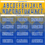 Trikot Royal-Weiß Uniform Custom Sublimation Gold Fußball