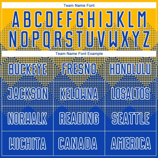 Trikot Royal-Weiß Uniform Custom Sublimation Gold Fußball