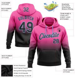Genähter Pullover Hoodie Fade Schwarz-Hell Sport Blau Custom Sweatshirt Pink Fashion Genähter Pullover Hoodie Fade Schwarz-Hell Sport Blau Custom Sweatshirt Pink Fashion