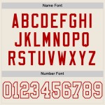 Fußballtrikot Mesh Authentic Creme Creme-Rot Custom