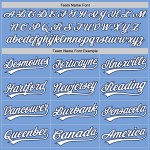 Zwei-Knopf Unisex Light Softball Custom Weiß-Marineblau Jersey Blau Zwei-Knopf Unisex Light Softball Custom Weiß-Marineblau Jersey Blau