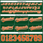 Benutzerdefinierte orange-weiße Hunter Basketball Throwback Authentic Shorts Grün