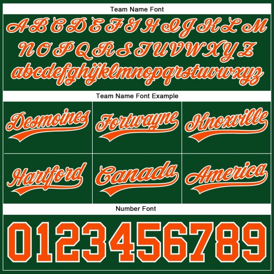 Benutzerdefinierte orange-weiße Hunter Basketball Throwback Authentic Shorts Grün