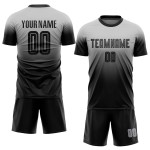 Jersey Sublimation Uniform Schwarz Benutzerdefinierte Grau Verblassen Mode