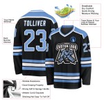 Hockey Blau-Weiß Schwarz Custom Jersey Light Hockey Blau-Weiß Schwarz Custom Jersey Light