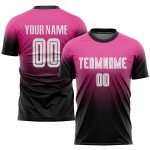 Custom Soccer Fade Fashion Weiß-Schwarz Sublimation Jersey Rosa Uniform