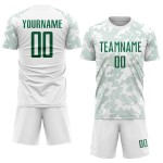 Weiße Sublimation Kelly Uniform Fußballtrikot Custom Grün