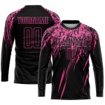 Uniform Sublimation Custom Schwarz Fußball Jersey Rosa Uniform Sublimation Custom Schwarz Fußball Jersey Rosa