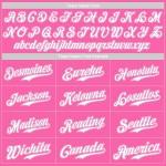 Authentisches, individuelles Baseball-Trikot in Pink und Weiß