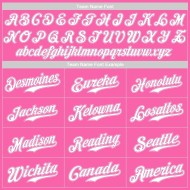 Authentisches, individuelles Baseball-Trikot in Pink und Weiß Authentisches, individuelles Baseball-Trikot in Pink und Weiß