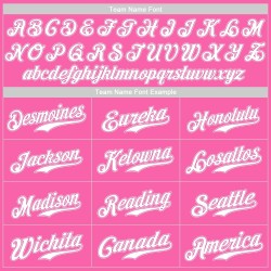 Authentisches, individuelles Baseball-Trikot in Pink und Weiß Authentisches, individuelles Baseball-Trikot in Pink und Weiß