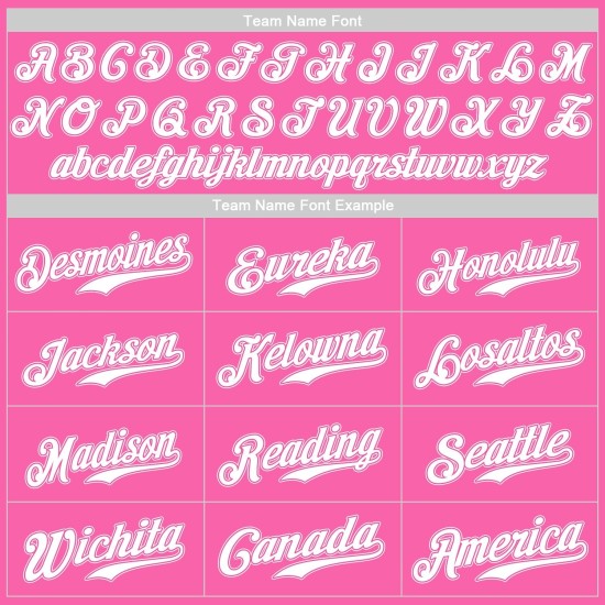 Authentisches, individuelles Baseball-Trikot in Pink und Weiß