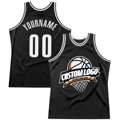 Basketball Throwback Custom Jersey Schwarz Weiß Authentisch