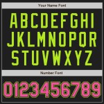 Custom Pink-Neon Softball Jersey Zwei-Knopf Schwarz Grün Unisex Custom Pink-Neon Softball Jersey Zwei-Knopf Schwarz Grün Unisex