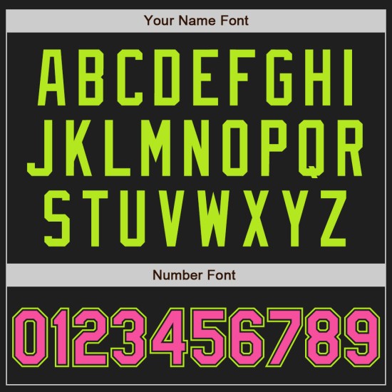 Custom Pink-Neon Softball Jersey Zwei-Knopf Schwarz Grün Unisex Custom Pink-Neon Softball Jersey Zwei-Knopf Schwarz Grün Unisex