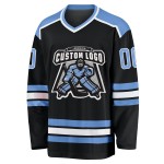 Hockey Blau-Weiß Schwarz Custom Jersey Light Hockey Blau-Weiß Schwarz Custom Jersey Light