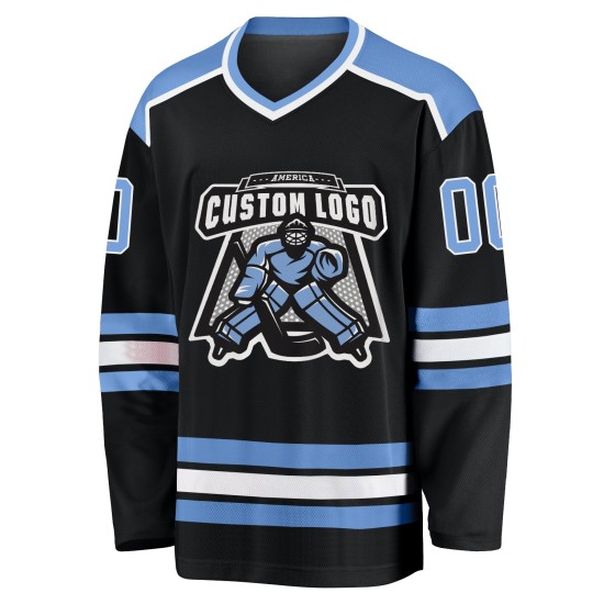 Hockey Blau-Weiß Schwarz Custom Jersey Light Hockey Blau-Weiß Schwarz Custom Jersey Light