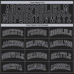 Authentisches Baseball-Trikot in Schwarz-Grau, individuell gestaltet in Schwarz