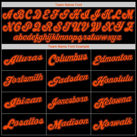Jersey Authentic Schwarz Orange-Schwarz Baseball Custom Jersey Authentic Schwarz Orange-Schwarz Baseball Custom