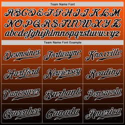 Custom Jersey Baseball Fashion Authentic Orange Fade Schwarz-Weiß Custom Jersey Baseball Fashion Authentic Orange Fade Schwarz-Weiß
